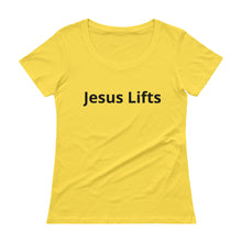 Jesus Lifts Ladies' Scoopneck T-Shirt