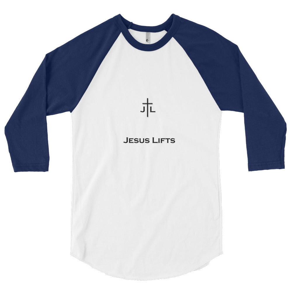 Jesus Lifts 3/4 sleeve raglan shirt